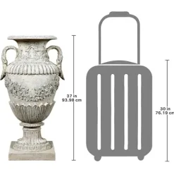 Design Toscano Wine Harvest Oviform Architectural Garden Urn Roman Stone