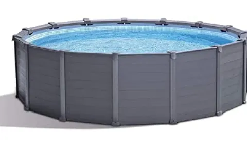 Detailing Connect Above Ground Swimming Pool Set w/Sand Filter Pump & Ladder Gray