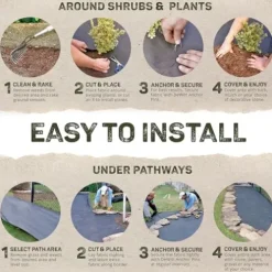 Dewitt P5 Pro 5 Ounce Weed Barrier Ground Fabric Black 5 x 250 Feet (6 Pack)