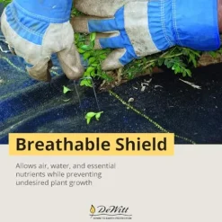 Dewitt P6 PRO 5 Weed Barrier Fabric Ground Cover Black 6′ W x 250′ L Pack of 3