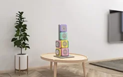 DHT DYNAMIC HEALTH TECH Adjustable Dumbbells Set with Rack, All-Purpose Fitness, Anti-Rolling, 4-22.8 lbs Macaron – 1 set