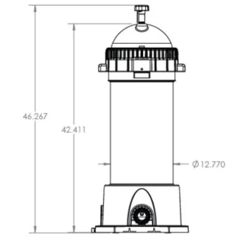 Discount Pool Mart AquaStar Heavy Duty Swimming Pool and Spa Pipeline Cartridge Filter Black