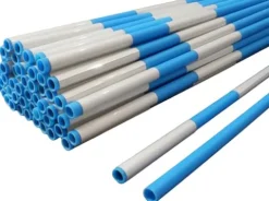 DISCOUNT SNOWSTAKES .COM 36″ Lite Snow Stakes Driveway Markers with High Visibility Reflective Tape Blue