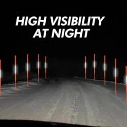 DISCOUNT SNOWSTAKES .COM 32″ Lite Snow Stakes with Reflective Tape Orange