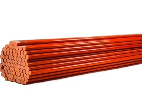 DISCOUNT SNOWSTAKES .COM 4ft Orange Driveway Markers – Flexible, Easy Install, Pointed Tip