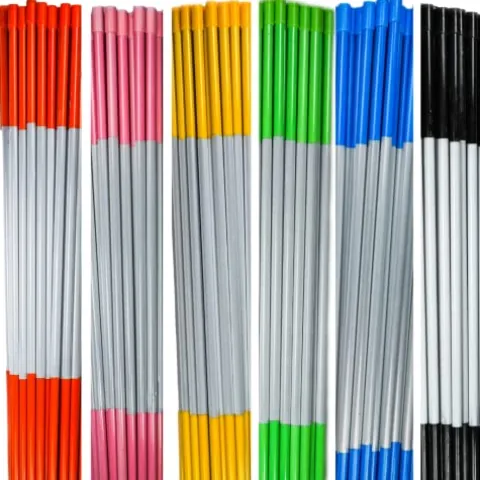 DISCOUNT SNOWSTAKES .COM 4ft Pro Snow Stakes Driveway Markers with Hy Viz Reflective Tape Green