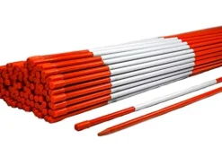 DISCOUNT SNOWSTAKES .COM 5ft Orange Pro Snow Stakes with Hy Viz Reflective Tape