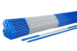 DISCOUNT SNOWSTAKES .COM 5ft Pro Snow Stakes with Reflective Tape Orange/Blue