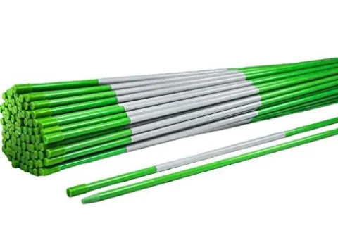 DISCOUNT SNOWSTAKES .COM 5ft Green Pro Snow Stakes with Hi-Viz Reflective Tape and Armor Cap Orange Green