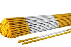 DISCOUNT SNOWSTAKES .COM 5ft Yellow Pro Snow Stakes with Hi-Viz Reflective Tape