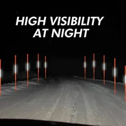 DISCOUNT SNOWSTAKES .COM 5ft Yellow Pro Snow Stakes with Hi-Viz Reflective Tape