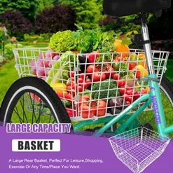 DoCred Adult Folding Tricycle 7-Speed Green