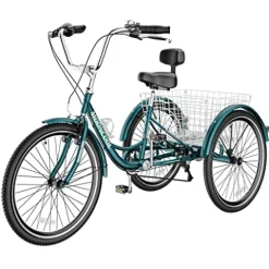 DoCred LILYPELLE Adult Tricycle 7 Speed, 3 Wheel Bike Adult Premium Blue