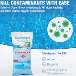 Doheny’s Super Pool Shock Pro-Grade Chlorine 68% Cal-Hypo Granular 100lb