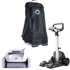 Dolphin E10 Automatic Pool Vacuum Cleaner with Caddy & Cover White