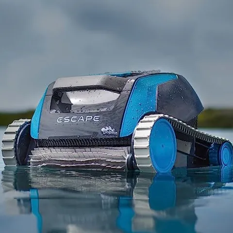 Dolphin Escape Robotic Pool Cleaner 2024 Model HyperBrush HyperGrip Tracks Smart Navigation