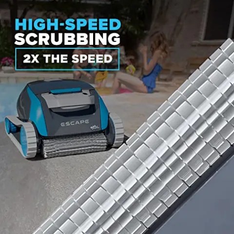 Dolphin Escape Robotic Pool Cleaner 2024 Model HyperBrush HyperGrip Tracks Smart Navigation