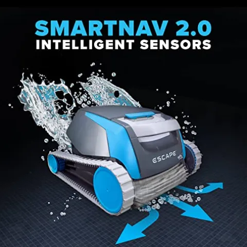 Dolphin Escape Robotic Pool Cleaner 2024 Model HyperBrush HyperGrip Tracks Smart Navigation
