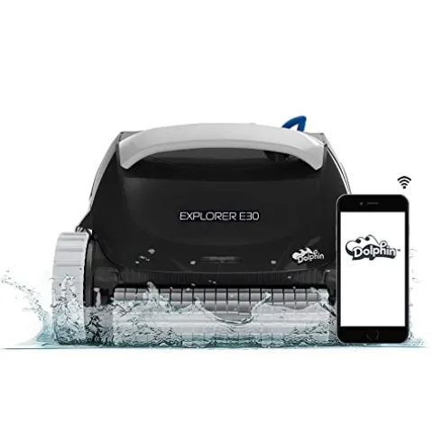 Dolphin Explorer E30 Wi-Fi Robotic Pool Vacuum Cleaner Black