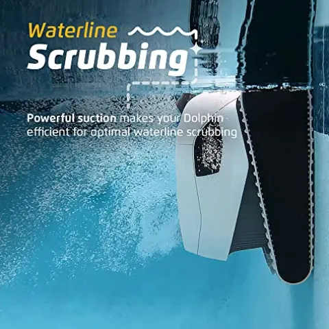 Dolphin Explorer E50 Wi-Fi Robotic Pool Vacuum Cleaner with Caddy White