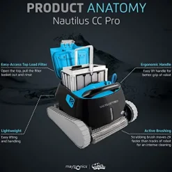 Dolphin Nautilus CC Pro Wi-Fi Robotic Pool Vacuum Cleaner Black