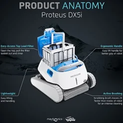 Dolphin Proteus DX5i Robotic Pool Vacuum Cleaner Multicolor