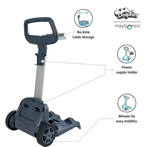 Dolphin Robotic Pool Vacuum Cleaner with Caddy Cover