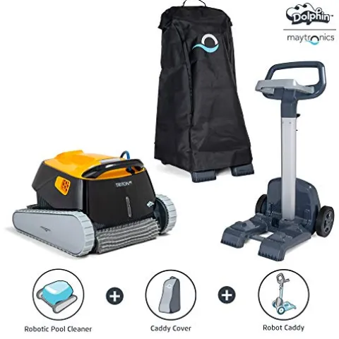 Dolphin Robotic Pool Vacuum Cleaner with Caddy Cover