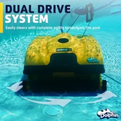 Dolphin Wave 140 Commercial Robotic Pool Vacuum Cleaner Yellow