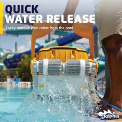 Dolphin Wave 100 Commercial Robotic Pool Vacuum Cleaner Yellow