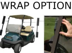 DOORWORKS GOLF CART ENCLOSURES 3-Sided Over-The-Top Cover for Club Car Onward/Precedent/Tempo Jet Black