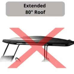 DOORWORKS GOLF CART ENCLOSURES 3-Sided Golf Cart Cover Black – Utility Box / Rear Seat