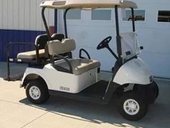 DOORWORKS GOLF CART ENCLOSURES Black Golf Cart Cover – EZGO RXV Vinyl Cart Cover, Swinging Hard Doors