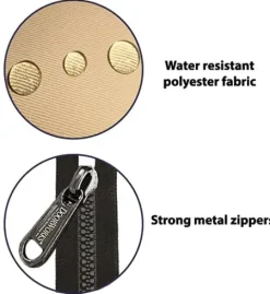 DOORWORKS GOLF CART ENCLOSURES Premium Yamaha Drive & Drive 2 Golf Cart Cover – Tan Marine Grade Vinyl