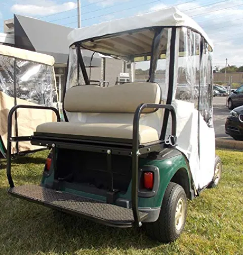 DOORWORKS GOLF CART ENCLOSURES Golf Cart Cover Black – Utility Box / Rear Seat