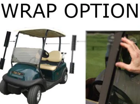 DOORWORKS GOLF CART ENCLOSURES Golf Cart Cover Black – Utility Box / Rear Seat