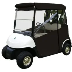 DOORWORKS GOLF CART ENCLOSURES Golf Cart Cover Black