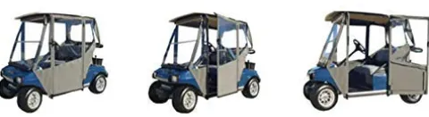 DOORWORKS GOLF CART ENCLOSURES Jet Black Golf Cart Cover – Sunbrella Canvas