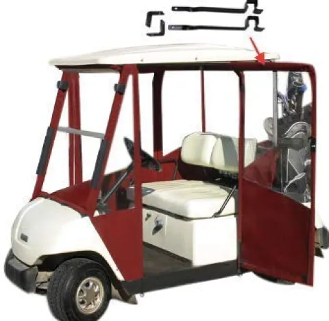 DOORWORKS GOLF CART ENCLOSURES Jet Black Golf Cart Cover – Sunbrella Canvas