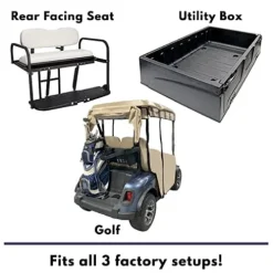 DOORWORKS GOLF CART ENCLOSURES Club Car Onward Golf Cart Cover Tan Vinyl