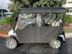 DOORWORKS GOLF CART ENCLOSURES DoorWorks Track Enclosure Black Sunbrella Canvas Evolution D5