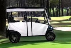 DOORWORKS GOLF CART ENCLOSURES DoorWorks Track Enclosure Black Sunbrella Canvas Evolution D5