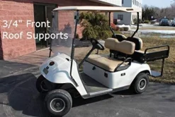 DOORWORKS GOLF CART ENCLOSURES Jet Black Sunbrella Golf Cart Cover – Hinged Door Enclosure EZGO TXT 94-13