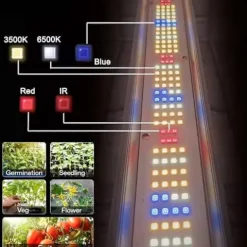 DREAM SPACE 1200W LED Grow Light 4x6ft with UV IR Dimmable & Foldable