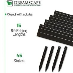 Dreamscape Cleanline 1/8″ x 3″ x 8′ Black DuraFlex
