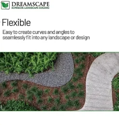 Dreamscape Cleanline Aluminum Edging Black Anodized 3/16″W x 5.5″H x 8’L