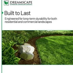 Dreamscape PermLine Aluminum Landscape Edging – 15 Strips, 120 Ft Total, Green Duraflex