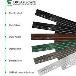 Dreamscape PRO Aluminum Landscape Edging – Easy Install Professional Landscaping Border – 80ft Total – Mill Finish (Natural Aluminum)