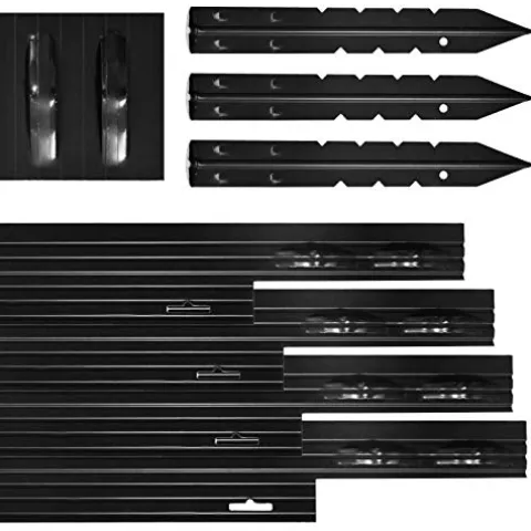 Dreamscape PRO Aluminum Landscape Edging – Easy Install Professional Landscaping Border – 80ft Total – Black Painted