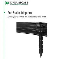 Dreamscape PRO Aluminum Landscape Edging – Easy Install Professional Landscaping Border – 80ft Total – Black Painted